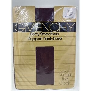 VTG 80s Givenchy Support Pantyhose Body Smoothers Berry Size Model Large‎